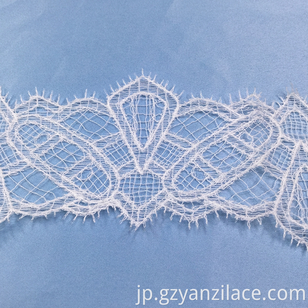 White Saree Thin Lace Trim Ribbon